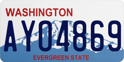 WA license plate AYO4869