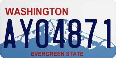 WA license plate AYO4871