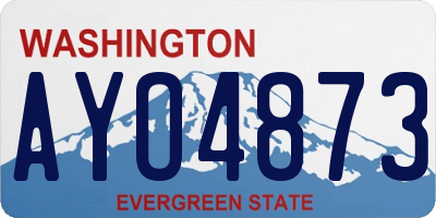 WA license plate AYO4873