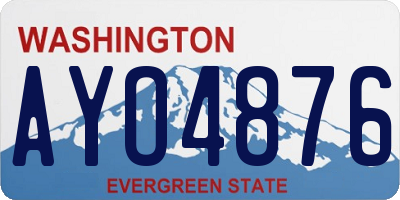 WA license plate AYO4876