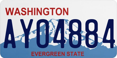 WA license plate AYO4884