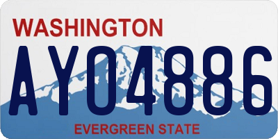 WA license plate AYO4886