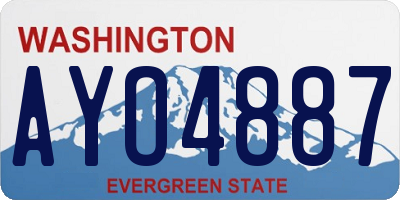 WA license plate AYO4887