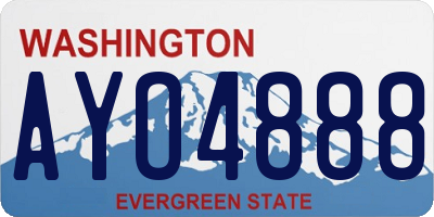 WA license plate AYO4888