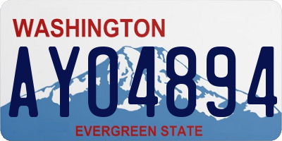 WA license plate AYO4894