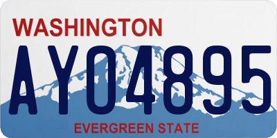 WA license plate AYO4895