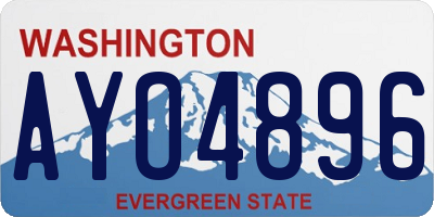 WA license plate AYO4896