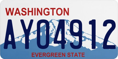 WA license plate AYO4912