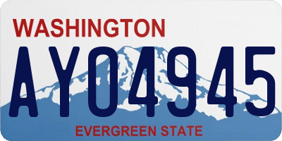 WA license plate AYO4945