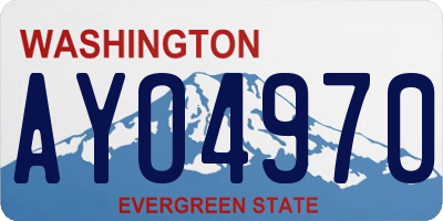 WA license plate AYO4970