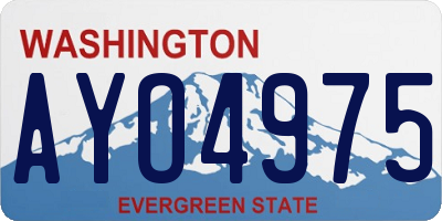 WA license plate AYO4975