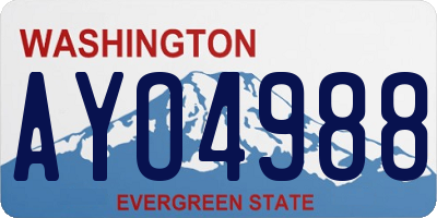 WA license plate AYO4988
