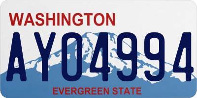 WA license plate AYO4994
