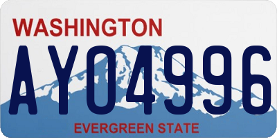 WA license plate AYO4996