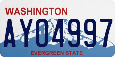 WA license plate AYO4997