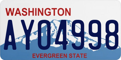 WA license plate AYO4998