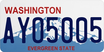 WA license plate AYO5005