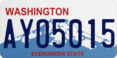 WA license plate AYO5015
