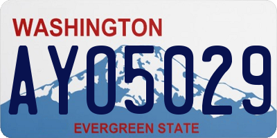 WA license plate AYO5029