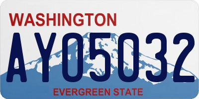 WA license plate AYO5032