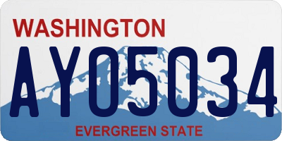 WA license plate AYO5034