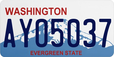 WA license plate AYO5037