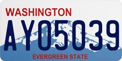 WA license plate AYO5039