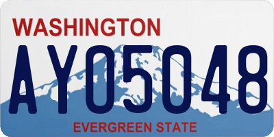 WA license plate AYO5048