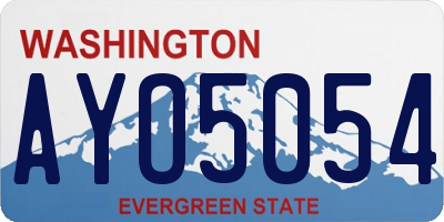 WA license plate AYO5054
