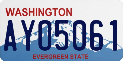 WA license plate AYO5061
