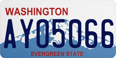 WA license plate AYO5066