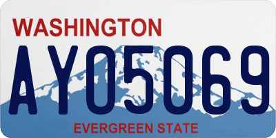 WA license plate AYO5069