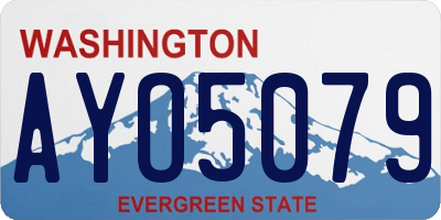 WA license plate AYO5079