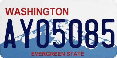 WA license plate AYO5085