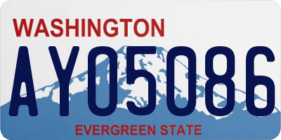 WA license plate AYO5086