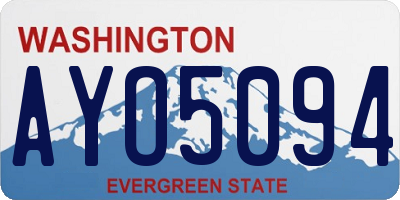 WA license plate AYO5094