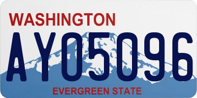 WA license plate AYO5096