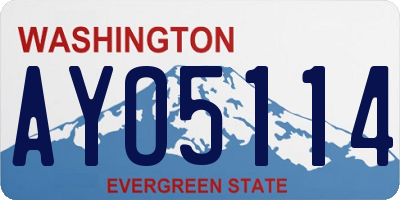 WA license plate AYO5114