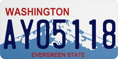 WA license plate AYO5118