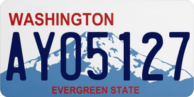 WA license plate AYO5127