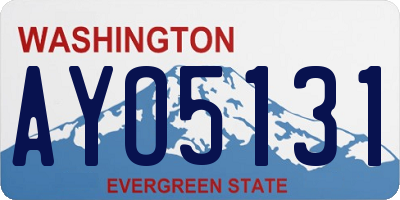WA license plate AYO5131