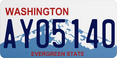 WA license plate AYO5140