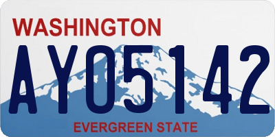 WA license plate AYO5142