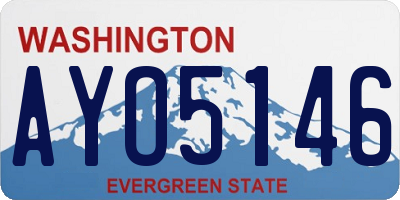 WA license plate AYO5146