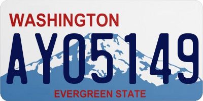 WA license plate AYO5149