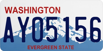 WA license plate AYO5156