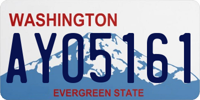 WA license plate AYO5161