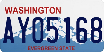 WA license plate AYO5168