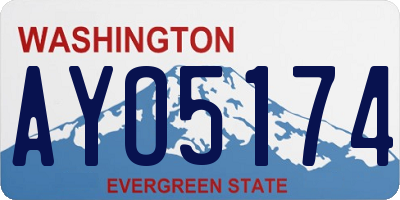 WA license plate AYO5174