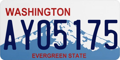 WA license plate AYO5175